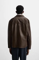 LEATHER OVERSHIRT