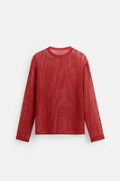 OPEN KNIT T-SHIRT