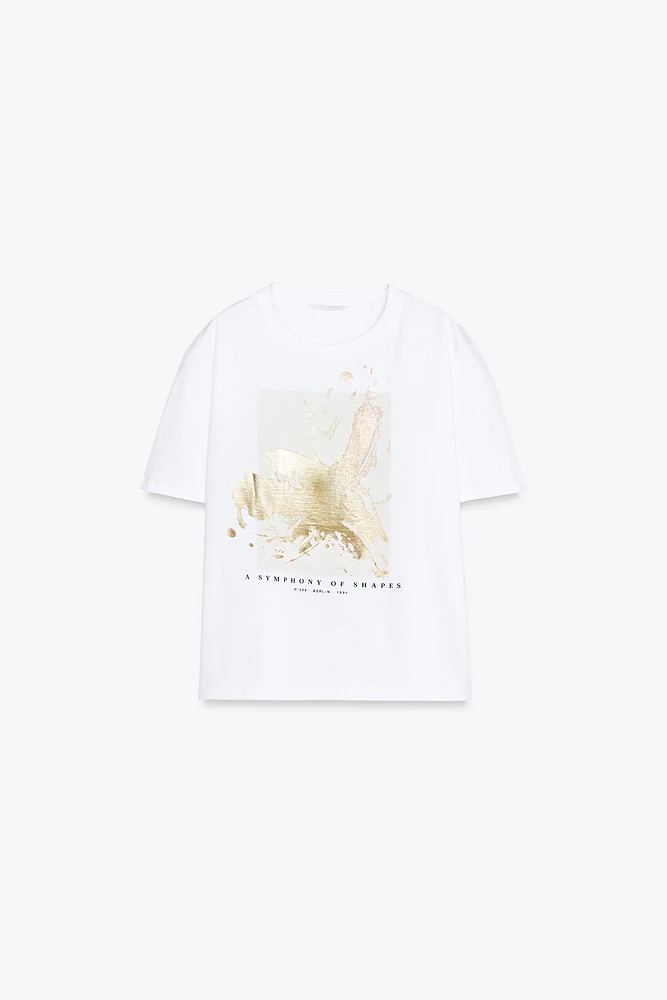 METALLIC GRAPHIC T-SHIRT
