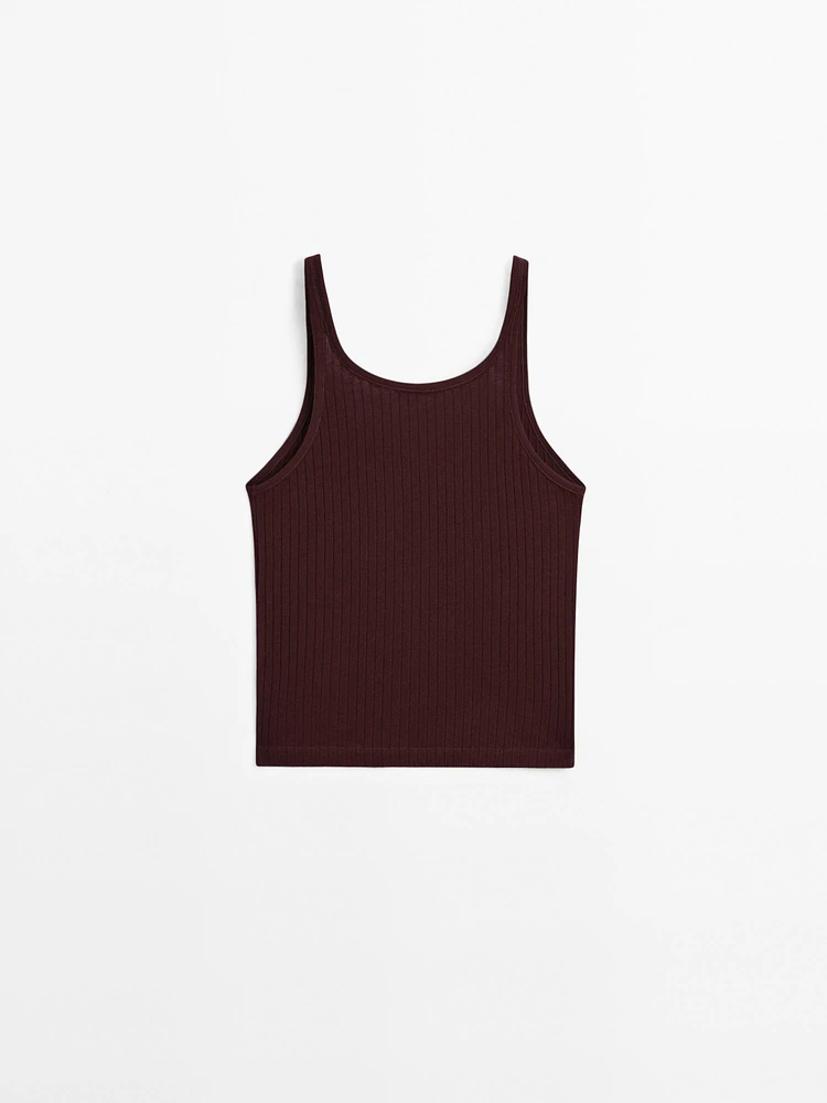 Débardeur en maille 100 % coton