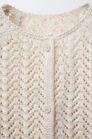 TEXTURED KNIT CARDIGAN