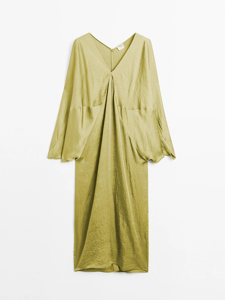 Robe kimono fluide satinée - STUDIO
