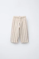WOVEN STRIPE TERRY PANTS