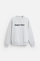 TEXT PRINT SWEATSHIRT