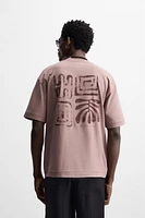 T-SHIRT BRODERIE EN MATIÈRES VARIÉES
