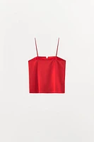 SATIN EFFECT TANK TOP