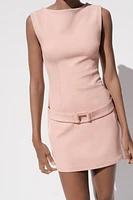 BELTED MINI DRESS
