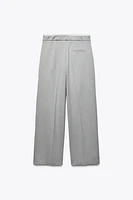 DOUBLE WAIST WIDE LEG PANTS