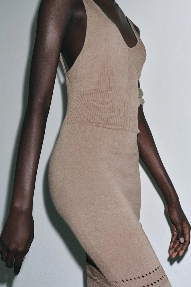 FRINGE KNIT DRESS