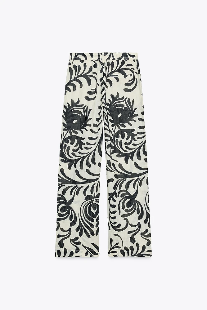 PANTALON IMPRIMÉ RAMIE ZW COLLECTION