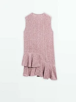 Robe courte volants 100 % lin