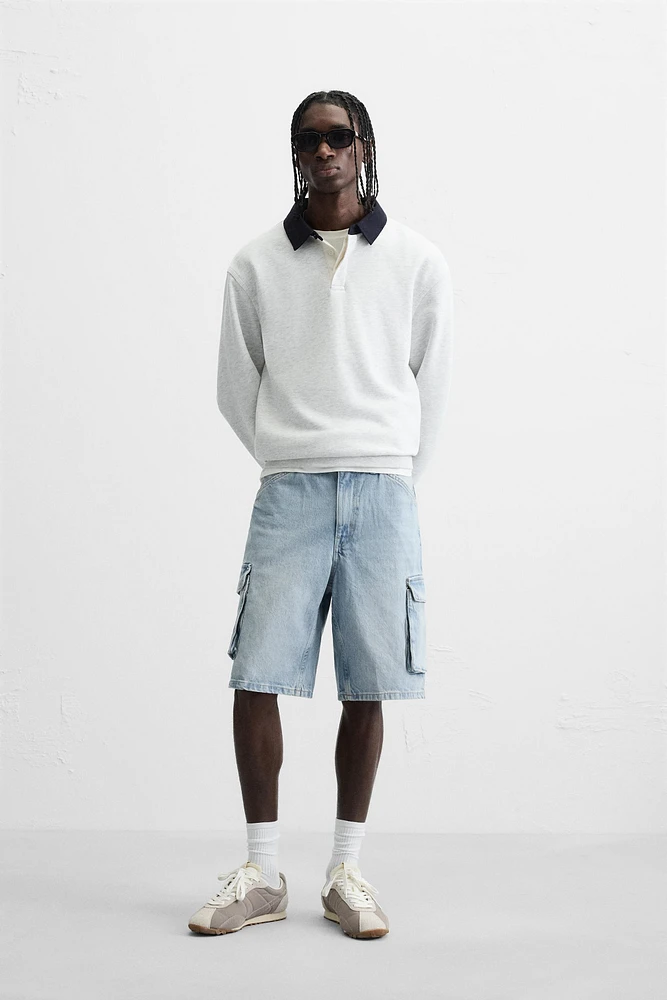 SHORT EN JEAN STYLE MILITAIRE