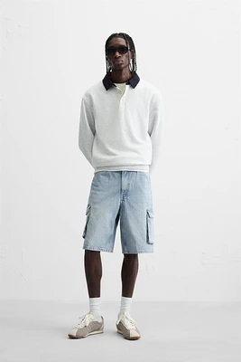 SHORT EN JEAN STYLE MILITAIRE