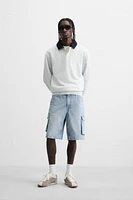 SHORT EN JEAN STYLE MILITAIRE