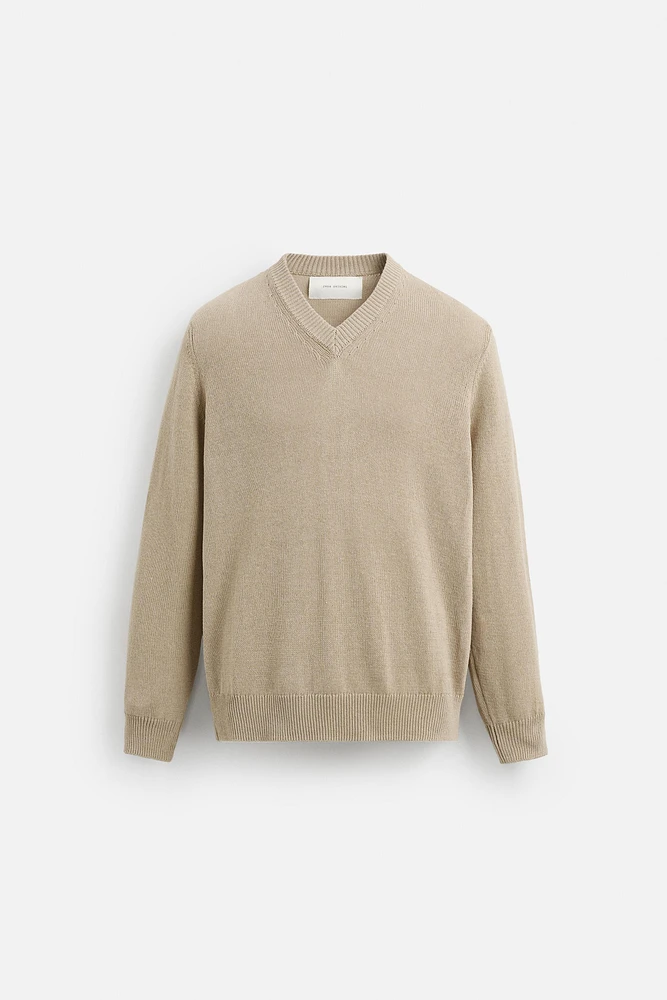 COTTON - LINEN SWEATER