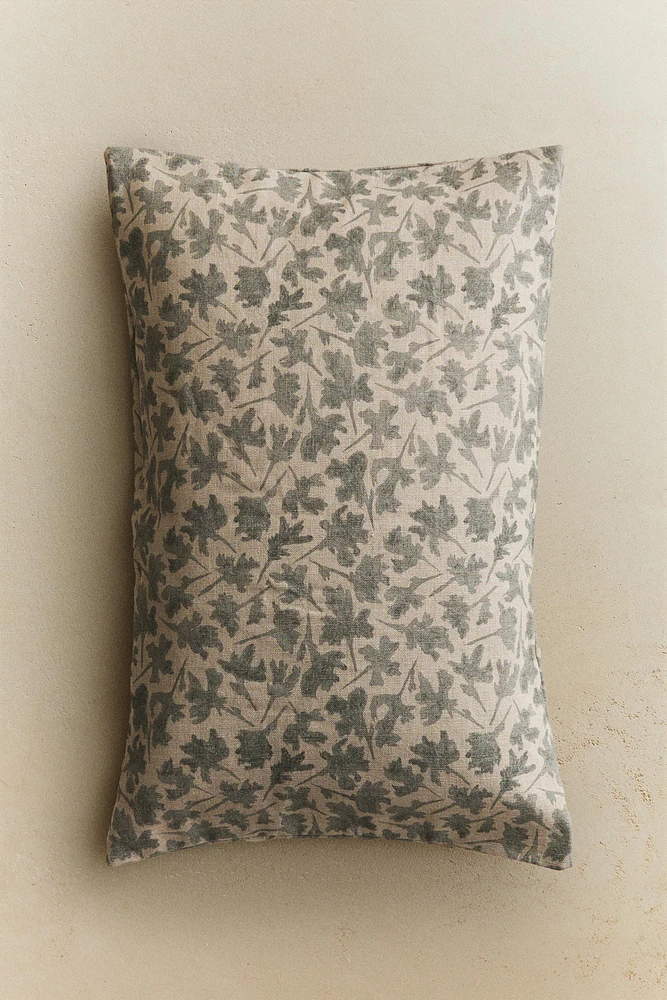 FLORAL PRINT THROW PILLOW COVER