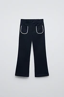 POCKETED FLARE PANTS