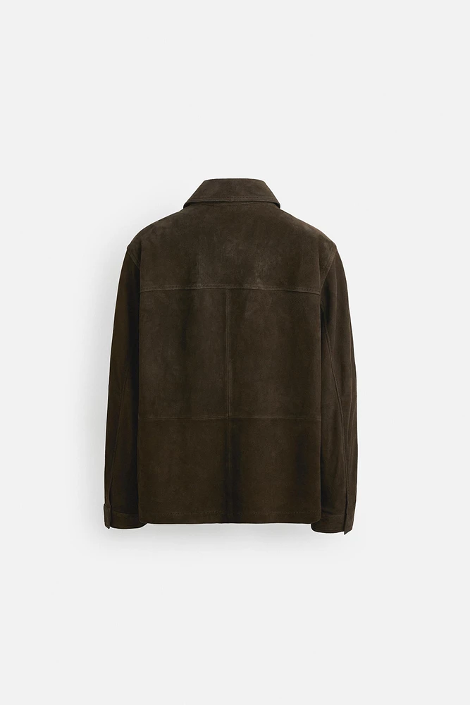 SURCHEMISE EN CUIR DAIM