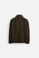 SURCHEMISE EN CUIR DAIM
