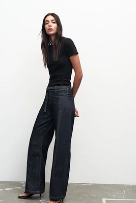 SHORT SLEEVE RIB TOP