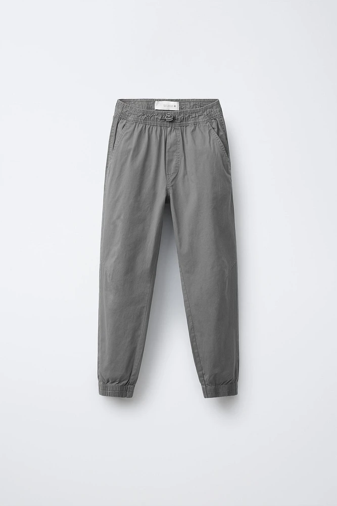PANTALON DE JOGGING EN POPELINE