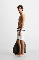 MAILLOT DE BAIN LONG À BANDES