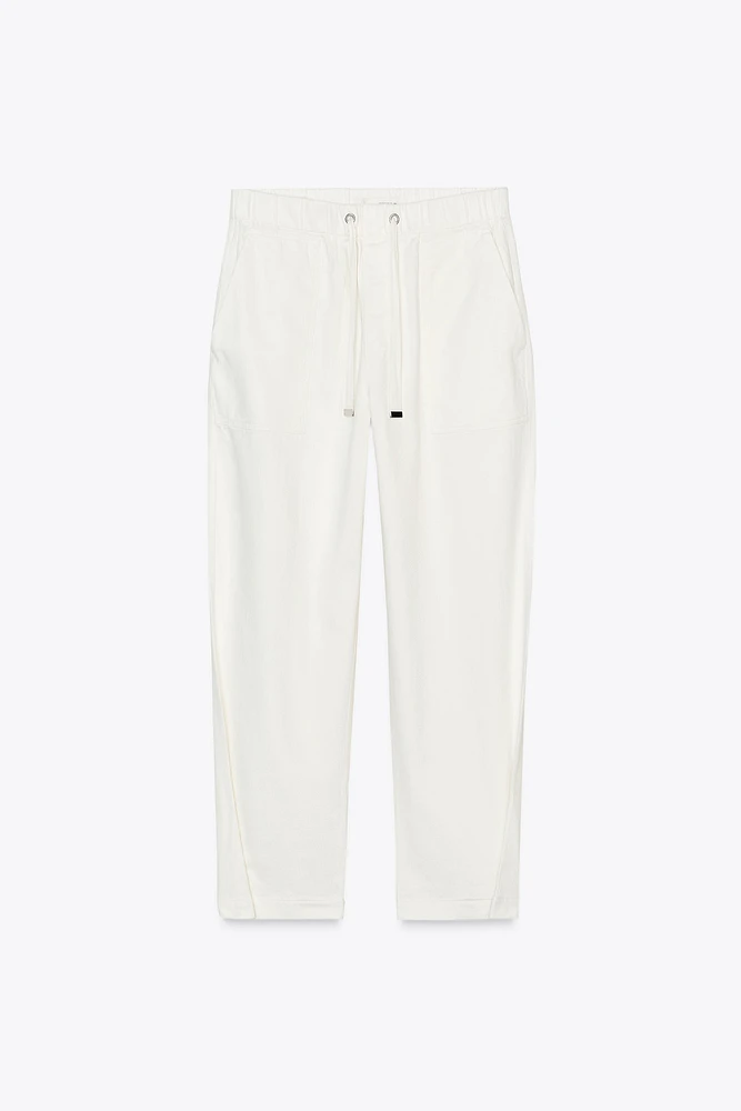 SNAP-BUTTON HEM JOGGER PANTS