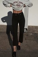 FLARED CROPPED HIGH WAIST TRF JEANS