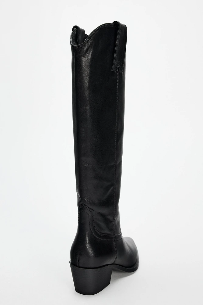 LEATHER COWBOY BOOTS