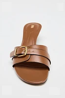 BUCKLED HEELED SANDALS