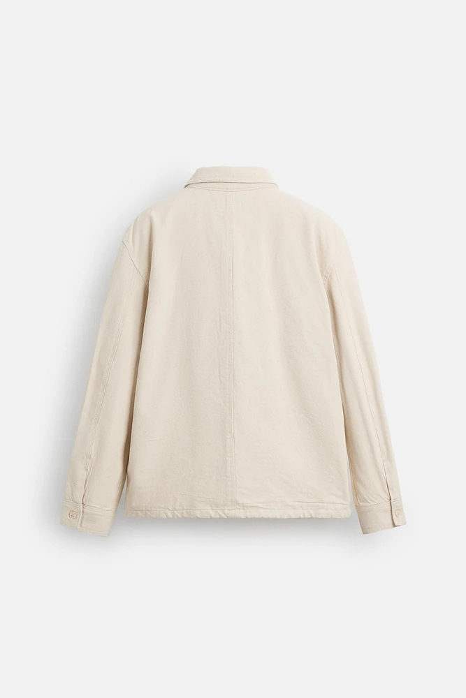 TEXTURED WEAVE OVERSHIRT