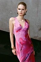 PRINTED MIDI DRESS