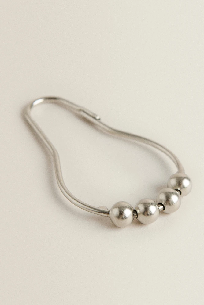 PACK OF METAL SHOWER CURTAIN RINGS (PACK OF 12)
