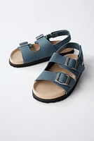 LEATHER BUCKLE SANDALS