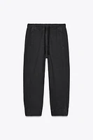 ELASTIC WAISTBAND COTTON PANTS