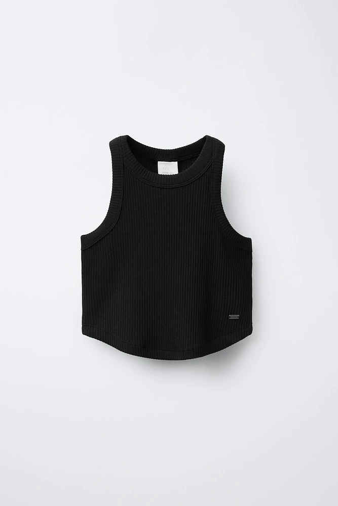 RACER BACK RIB TANK TOP