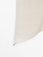 Lightweight asymmetric linen blend top
