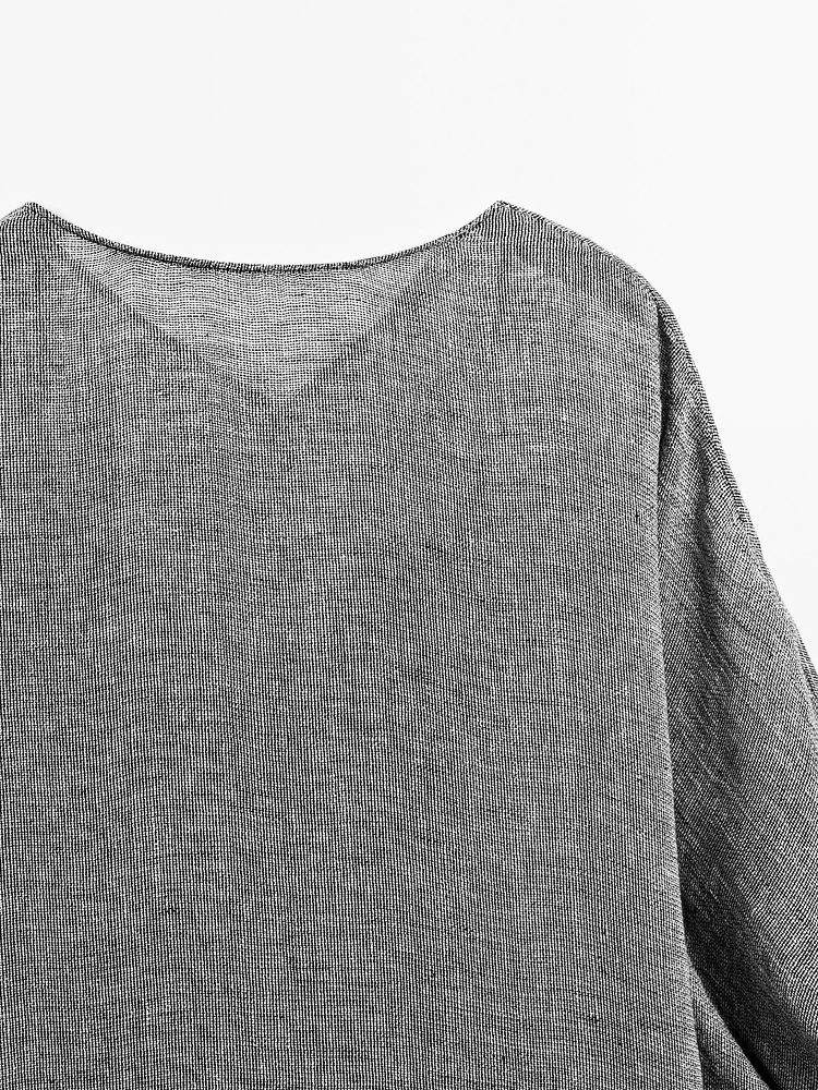 Short dress with sleeve detail, 100% linen