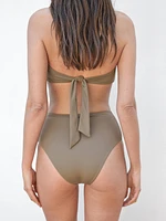 Haut de bikini bandeau avec anneau