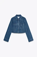 TRF CROP DENIM SHIRT