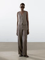 Gilet tailleur 100 % lin