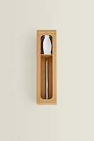 SET OF SHINY STEEL DESSERT SPOONS (SET OF 4)