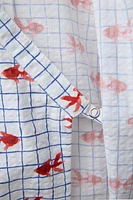 1-9 MOIS/ BARBOTEUSE KIMONO IMPRIMÉE GOLDEN FISH