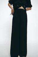 CREPE WIDE LEG PANTS