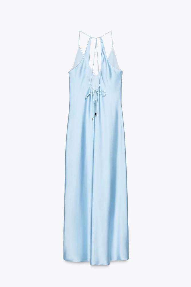 ROBE MIDI SATINÉE STYLE LINGERIE