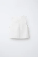 EMBROIDERED LINEN TOP