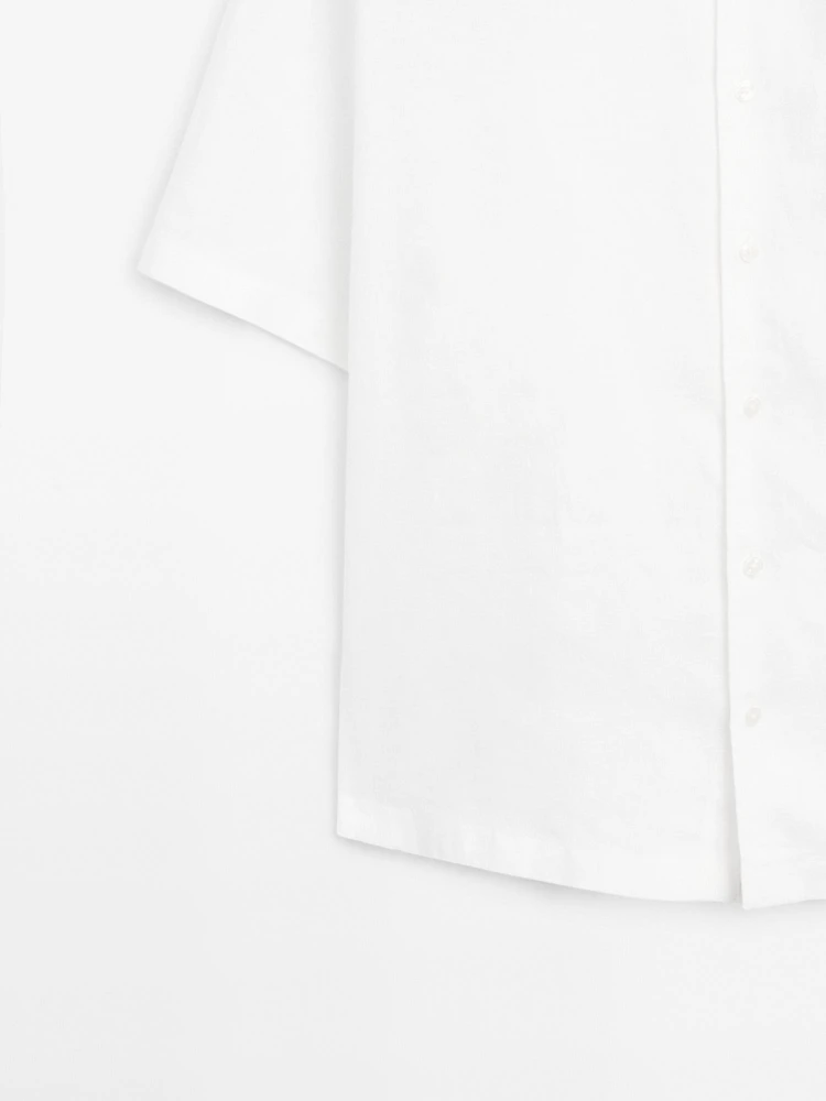 Chemise manches courtes 100 % lin