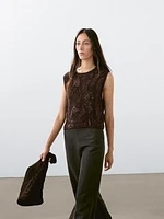 Openwork crochet top