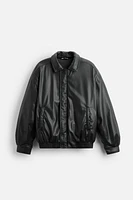 FAUX LEATHER PADDED JACKET