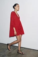 ZW COLLECTION SHORT EMBROIDERED DRESS